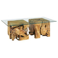 HAMMARY SQUARE ROOT TABLE WITH GLASS TOP 090-1015R