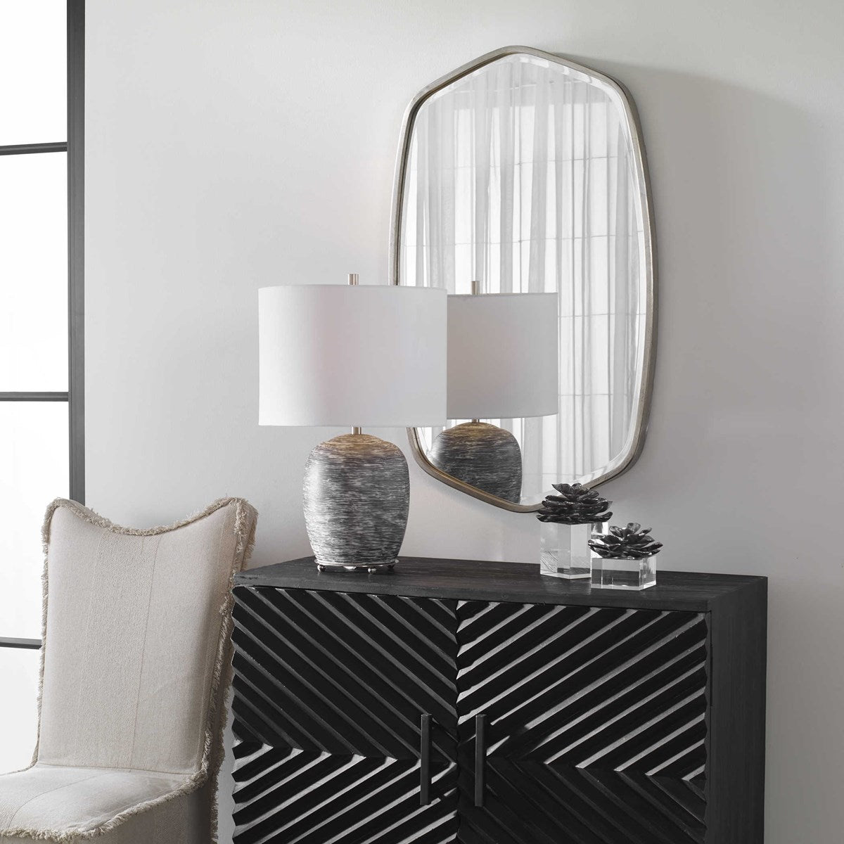 Uttermost Duronia Brushed Silver Mirror 09703