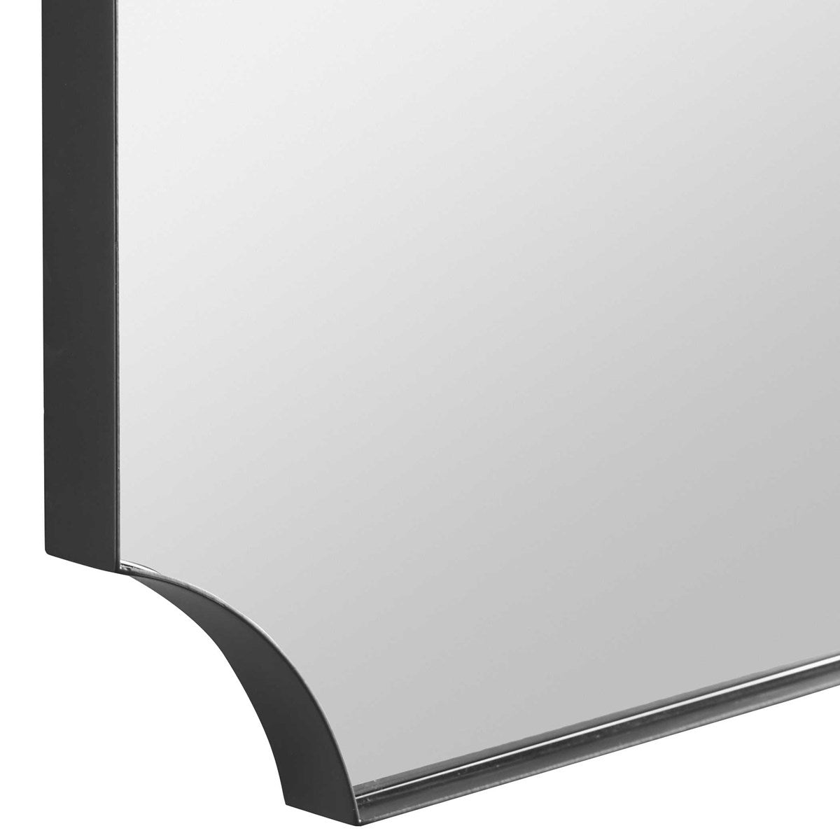 Uttermost Lennox Black Scalloped Corner Mirror 09709