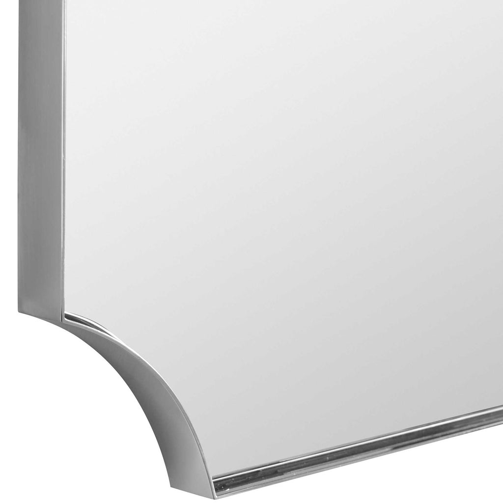 Uttermost Lennox Nickel Scalloped Corner Mirror 09710