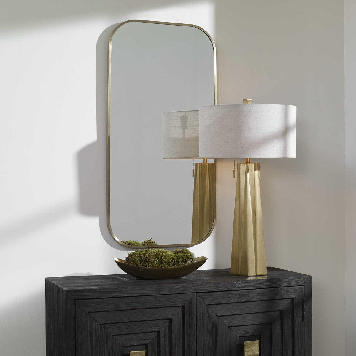 Uttermost Taft Plated Brass Mirror 09718