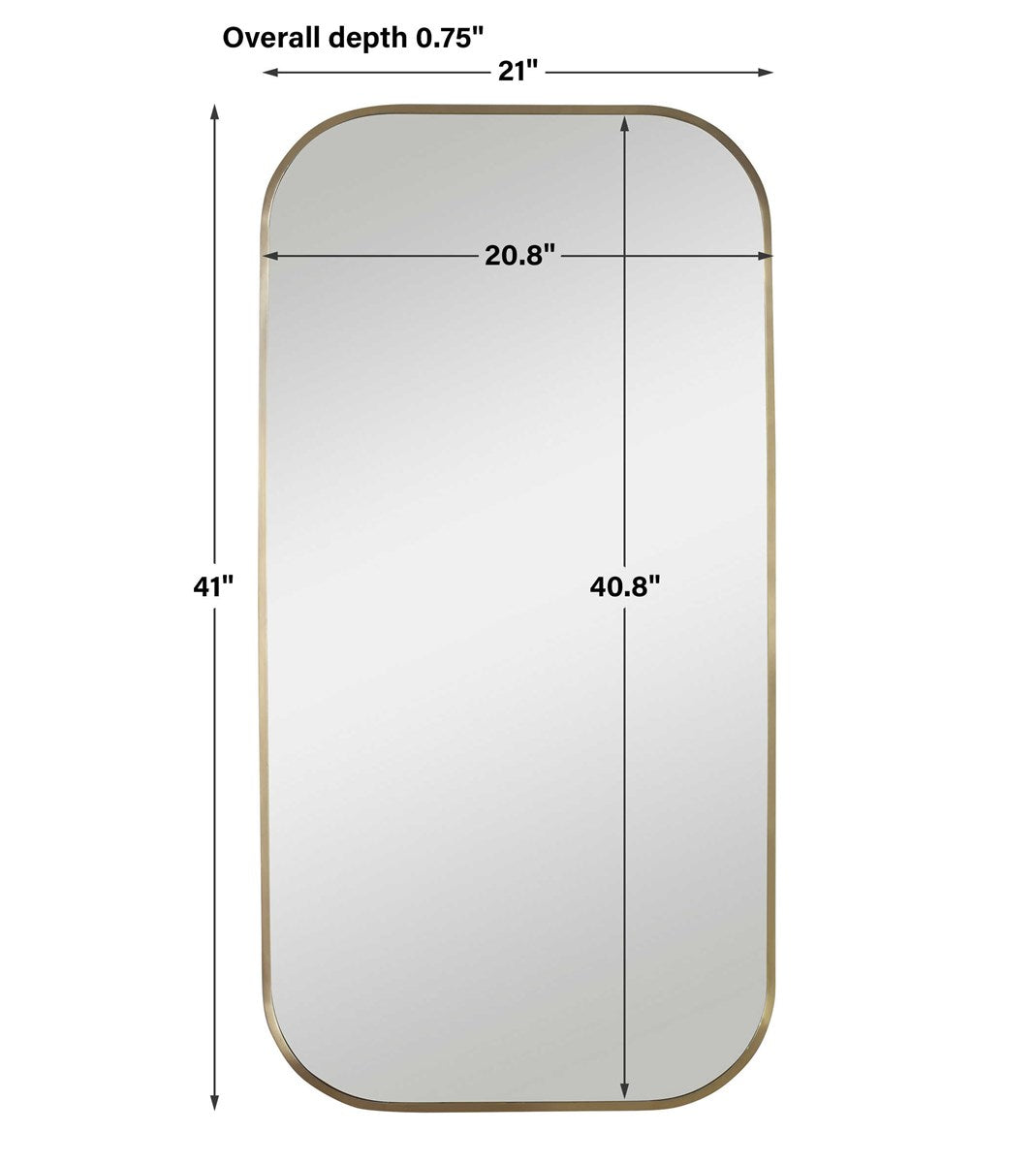 Uttermost Taft Plated Brass Mirror 09718