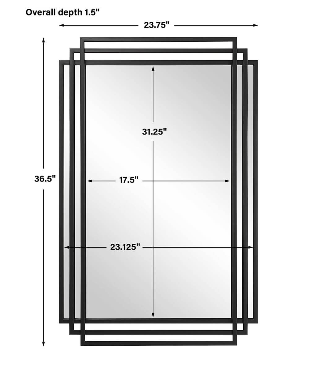 UTTERMOST AMHERST MIRROR BLACK 09768