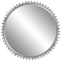 UTTERMOST TAZA ROUND MIRROR ANTIQUE WHITE 09770