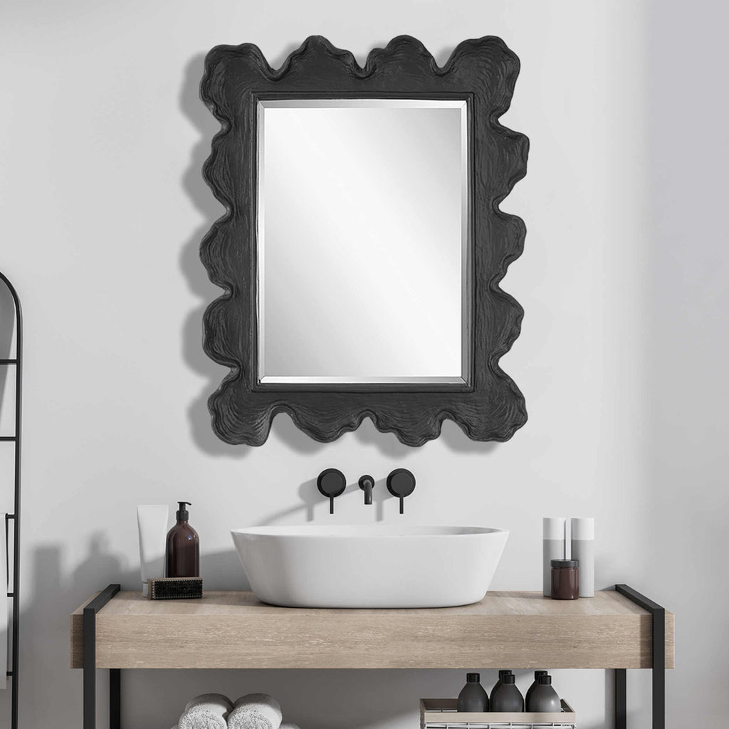UTTERMOST SEA CORAL MIRROR BLACK 09775