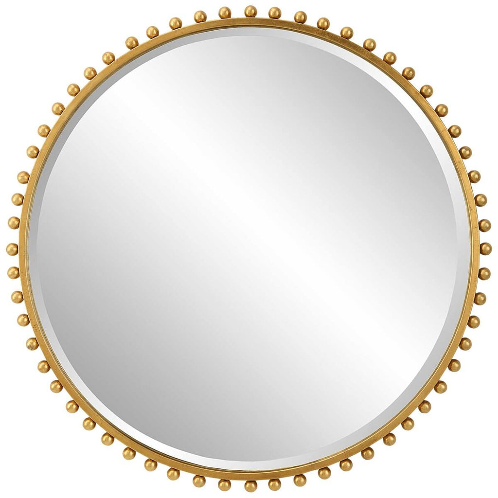 UTTERMOST TAZA ROUND MIRROR GOLD 09777