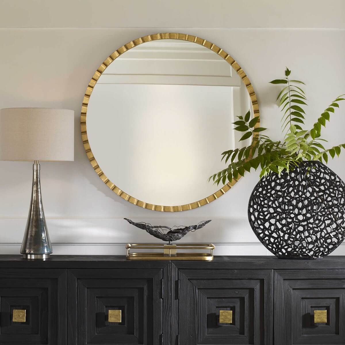 UTTERMOST DANDRIDGE ROUND MIRROR GOLD 09781