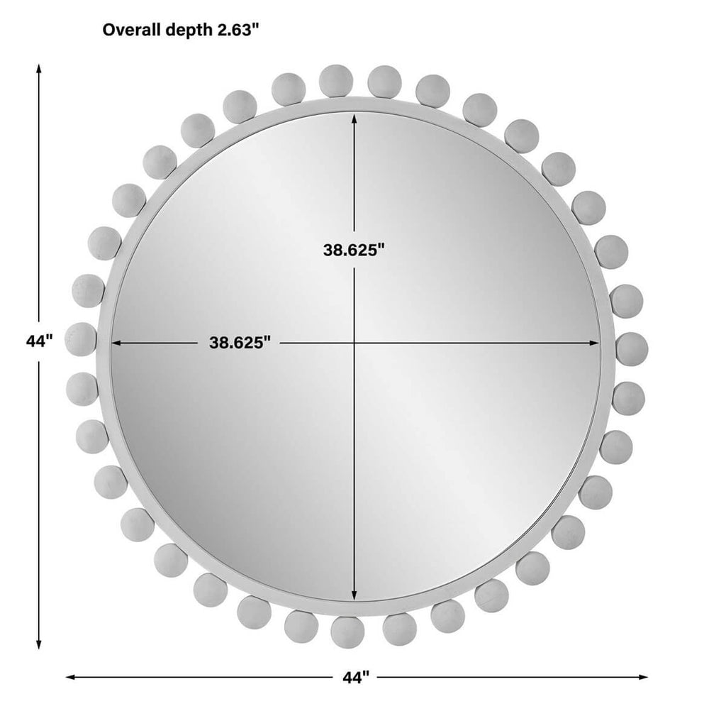 UTTERMOST CYRA ROUND MIRROR WHITE 09788