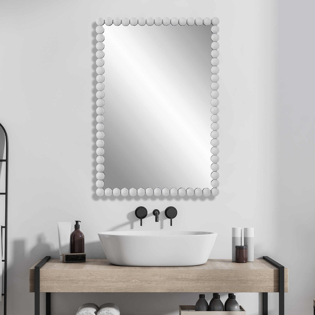 UTTERMOST SERNA VANITY MIRROR WHITE 09790