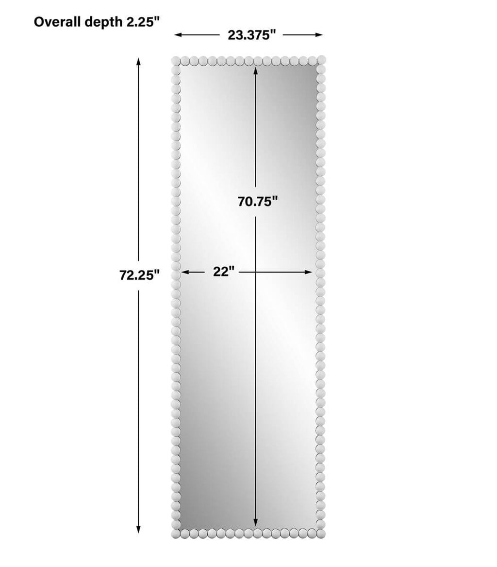 UTTERMOST SERNA TALL MIRROR WHITE 09792