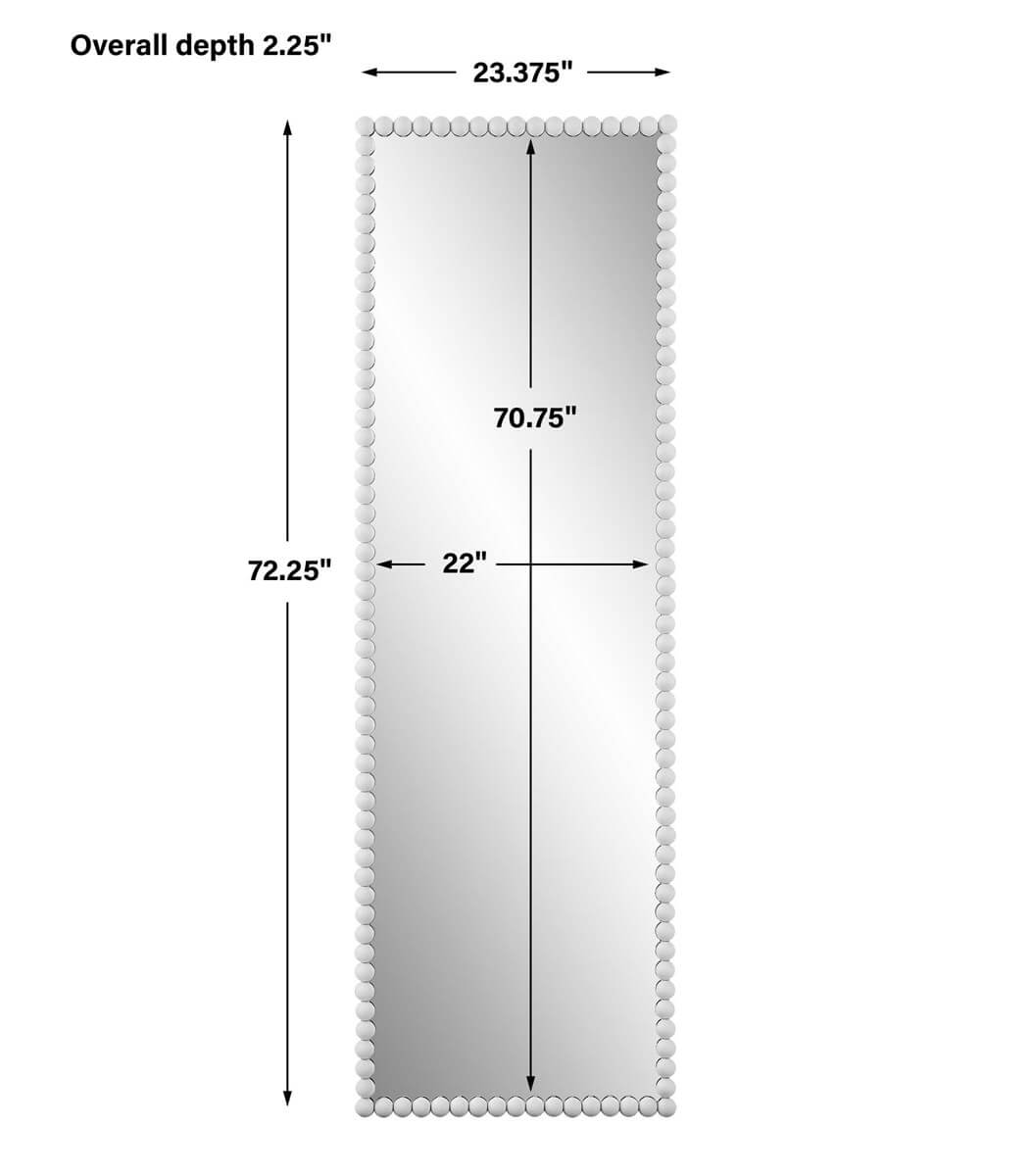 UTTERMOST SERNA TALL MIRROR WHITE 09792