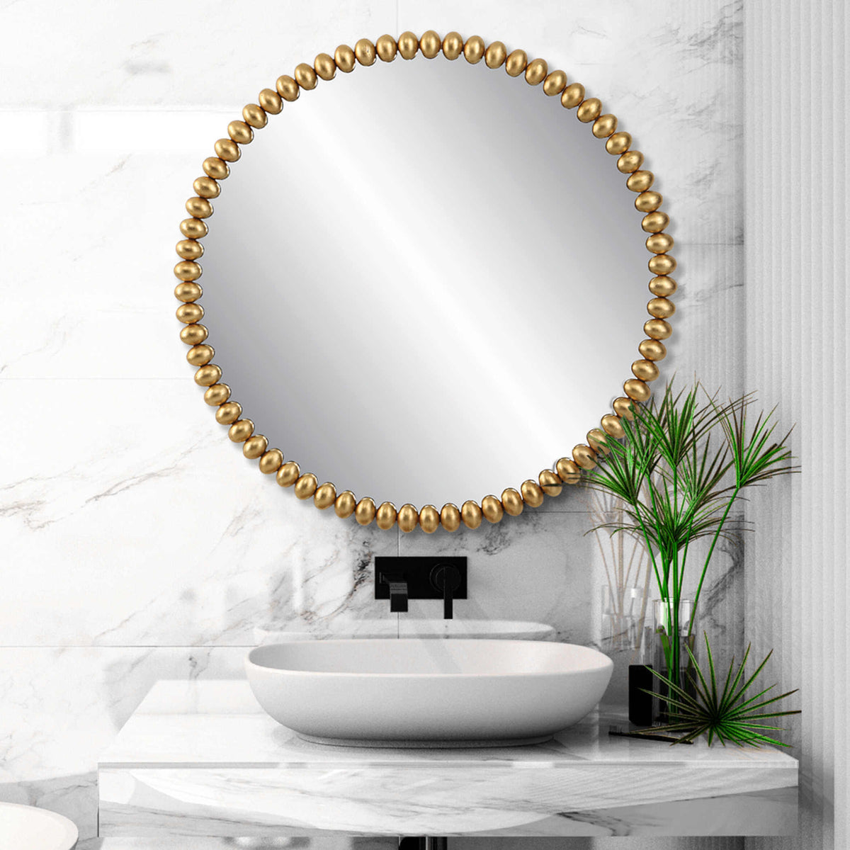 UTTERMOST BYZANTINE ROUND MIRROR 09793