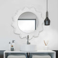 UTTERMOST SEA CORAL ROUND MIRROR WHITE 09797