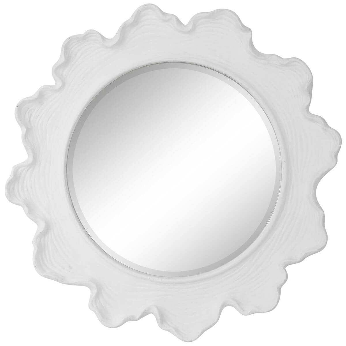 UTTERMOST SEA CORAL ROUND MIRROR WHITE 09797