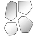UTTERMOST  LINNEAH MIRRORS BLACK SET OF FOUR 09813
