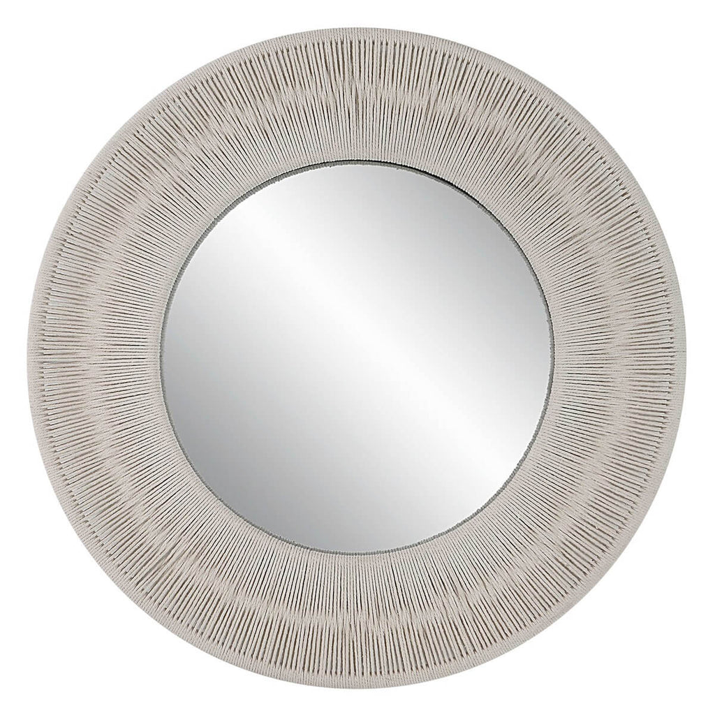 UTTERMOST SAILOR'S KNOT SMALL ROUND MIRROR WHITE 09824