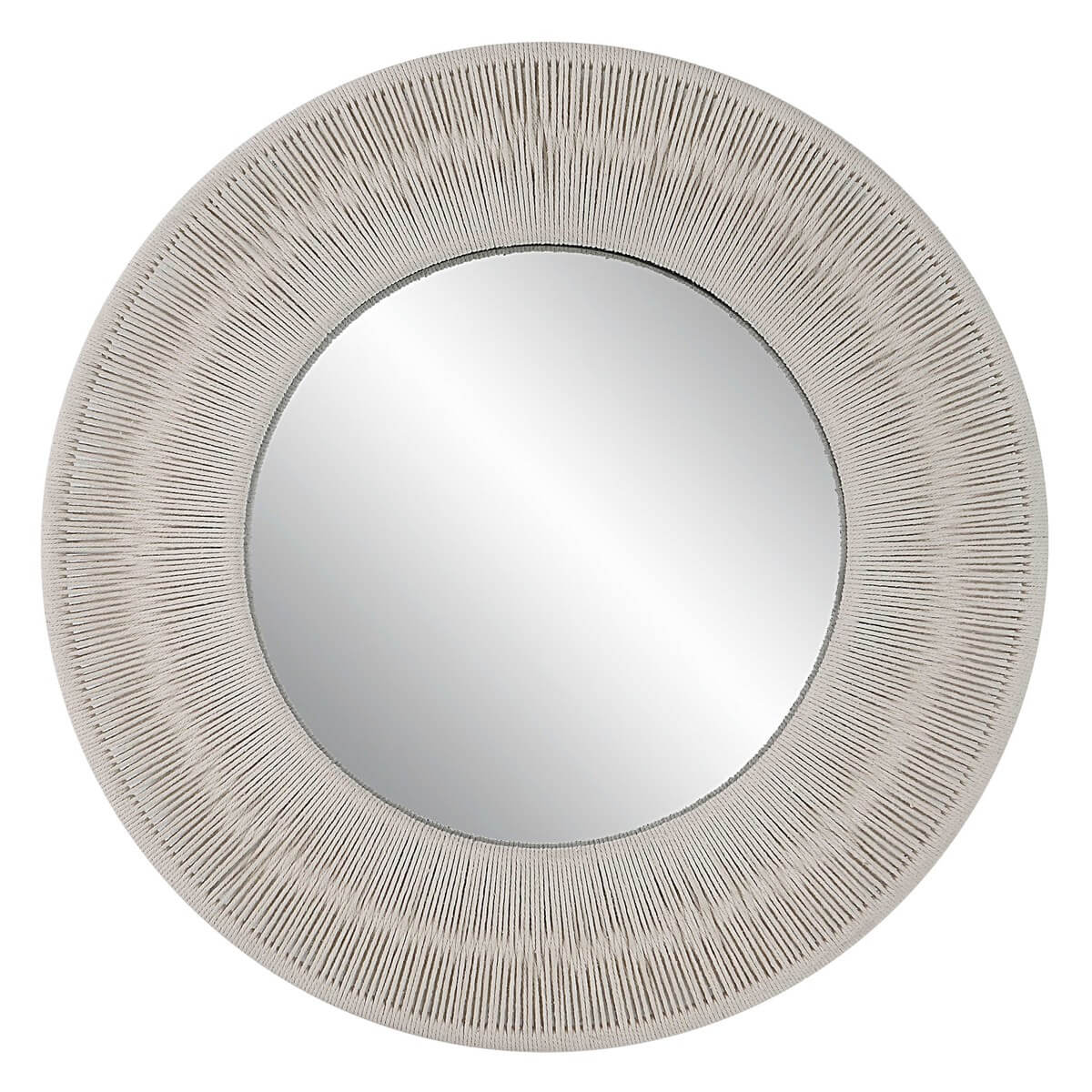 UTTERMOST SAILOR'S KNOT SMALL ROUND MIRROR WHITE 09824