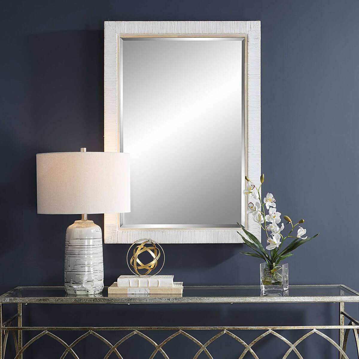 UTTERMOST CAPE MIRROR WHITEWASHED 09829
