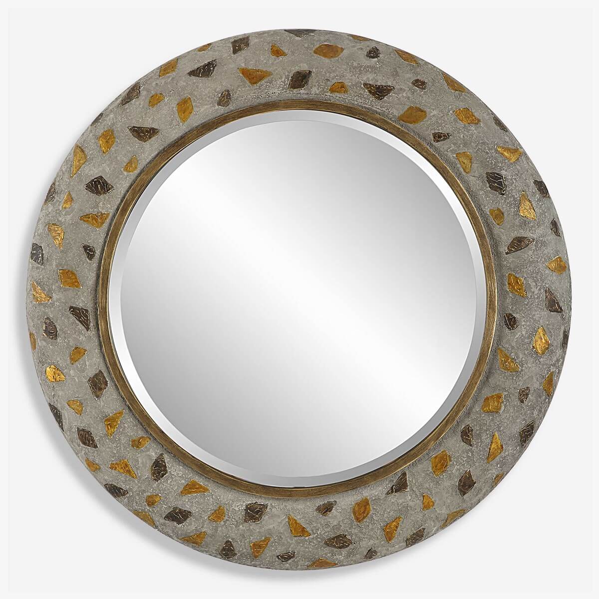 UTTERMOST COPPER TERRAZZO ROUND MIRROR 09921