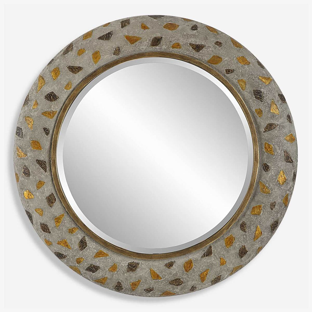 UTTERMOST COPPER TERRAZZO ROUND MIRROR 09921