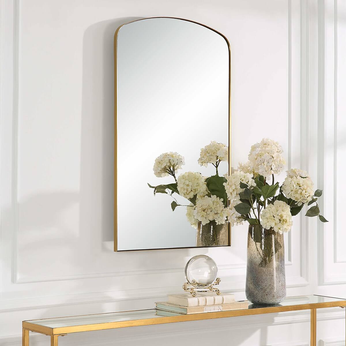 UTTERMOST TORDERA ARCH MIRROR BRASS 09923