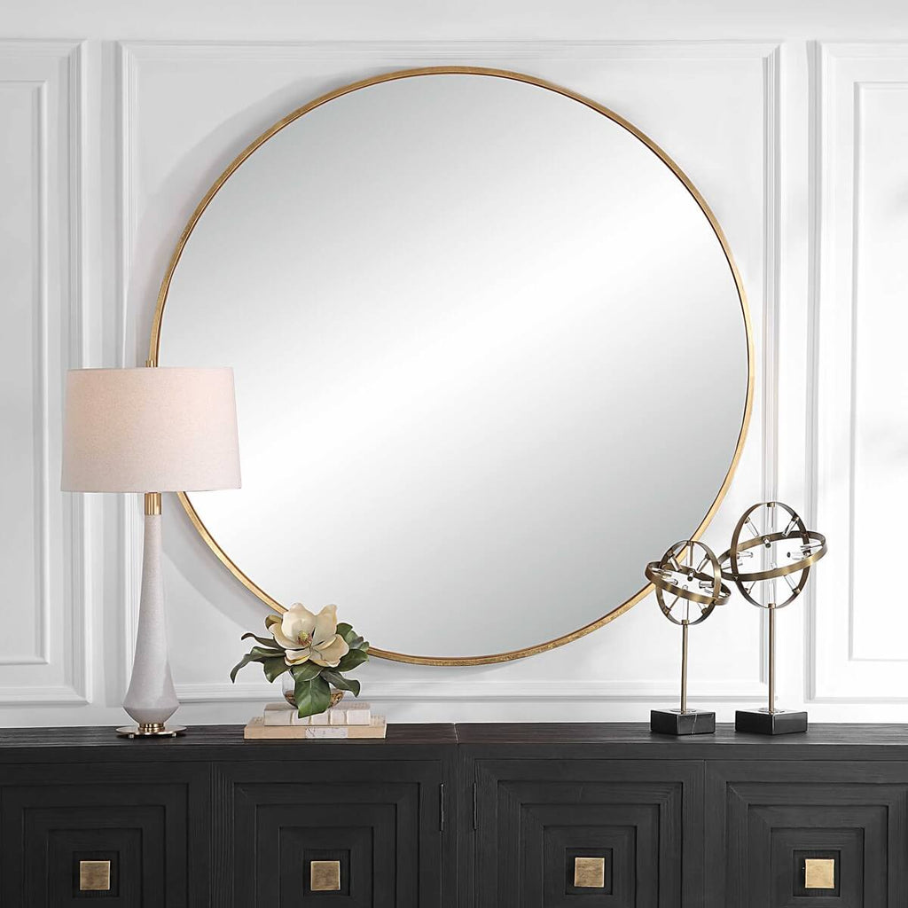 UTTERMOST JUNIUS LARGE ROUND MIRROR GOLD 09928