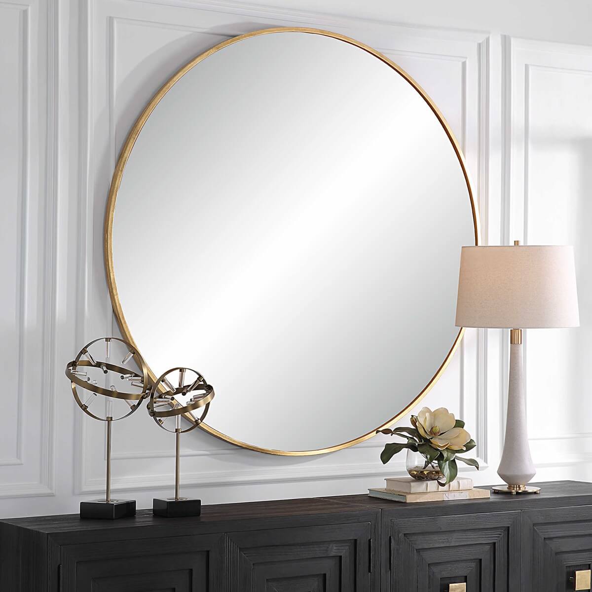 UTTERMOST JUNIUS LARGE ROUND MIRROR GOLD 09928
