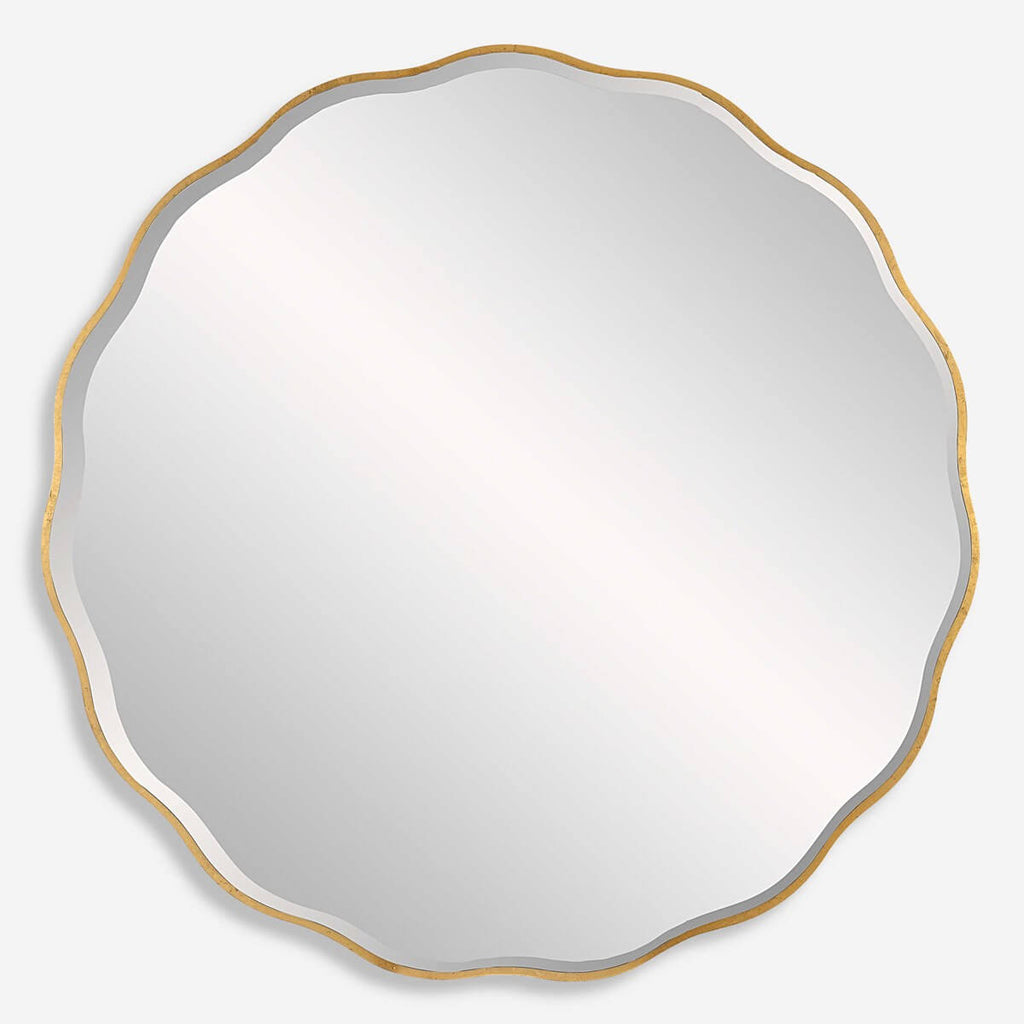 UTTERMOST ANETA LARGE ROUND MIRROR GOLD 09943