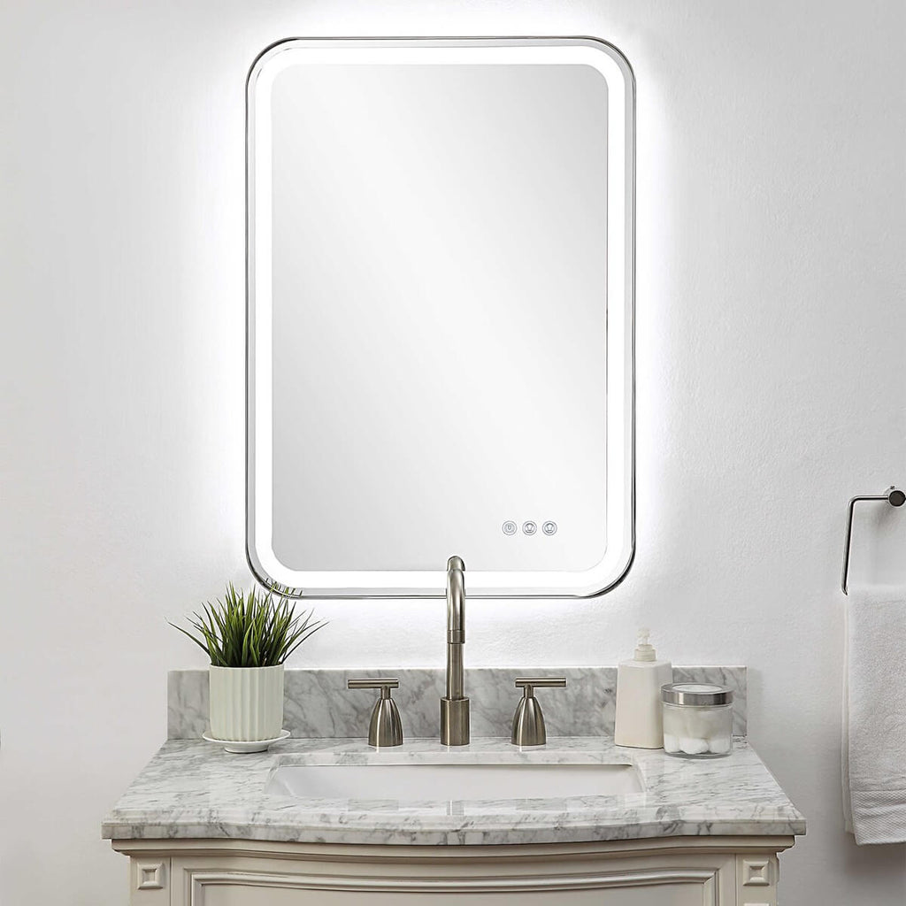 UTTERMOST CROFTON LIGHTED VANITY MIRROR NICKEL 09945