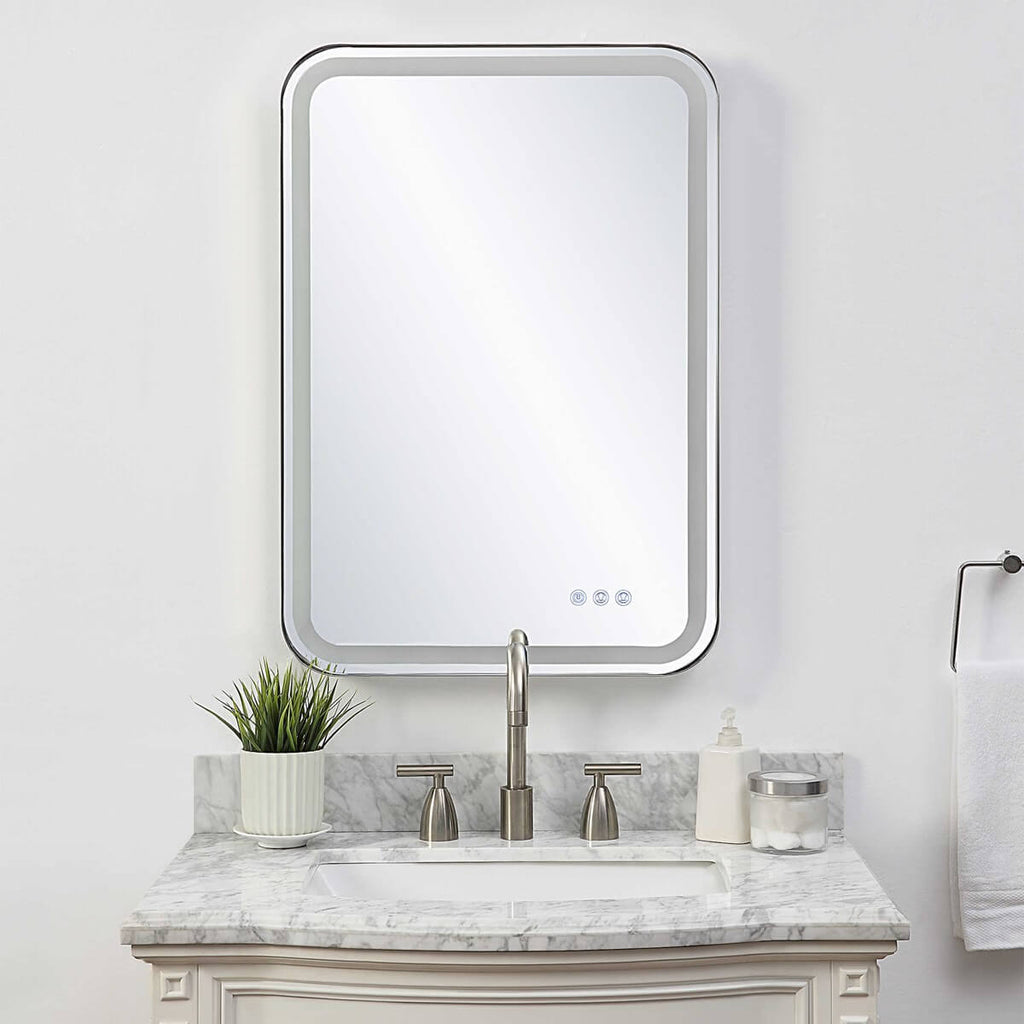 UTTERMOST CROFTON LIGHTED VANITY MIRROR NICKEL 09945