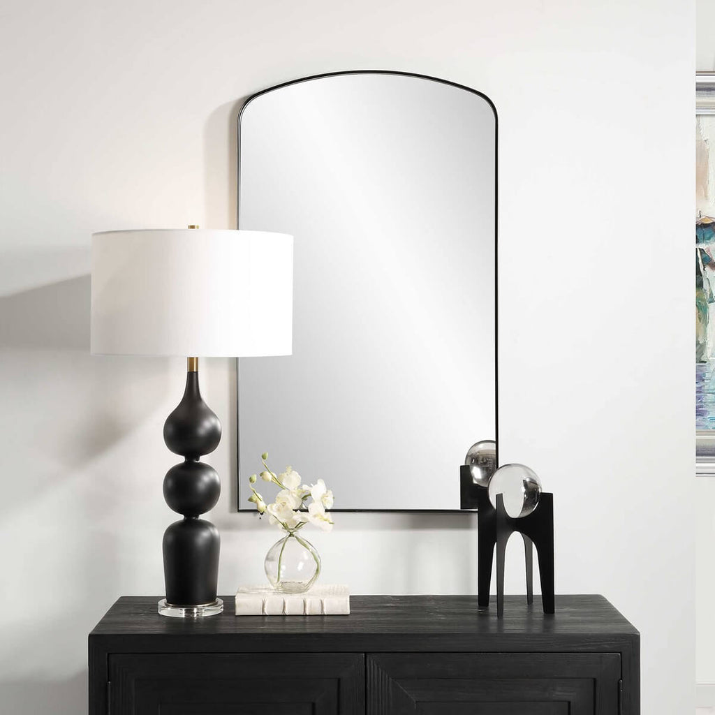UTTERMOST TORDERA ARCH MIRROR BLACK 09964