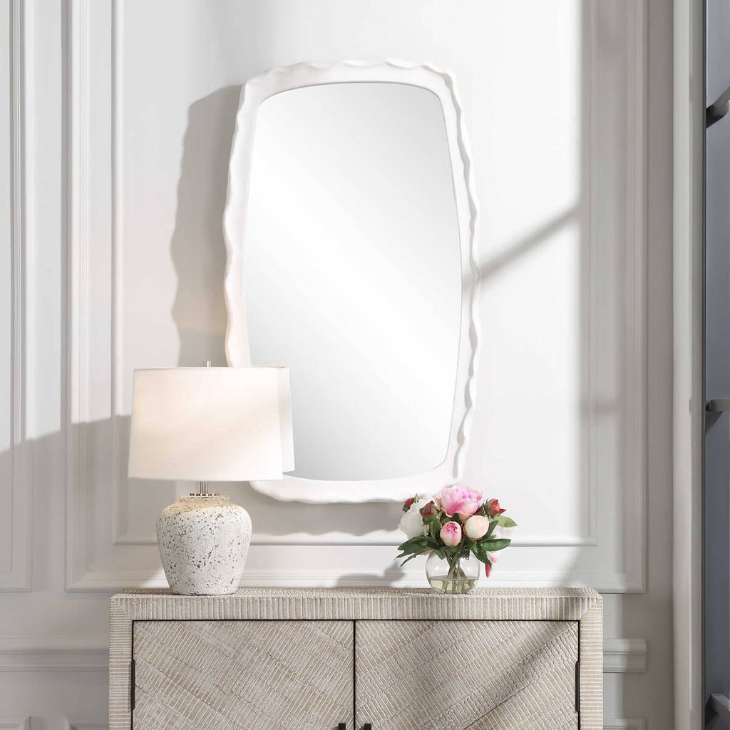 UTTERMOST MARBELLA MIRROR WHITE 09966