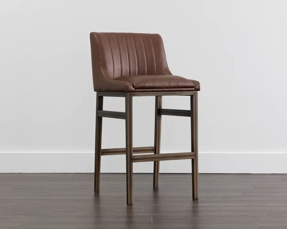 SUNPAN   101742  Halden Barstool - Vintage Cognac