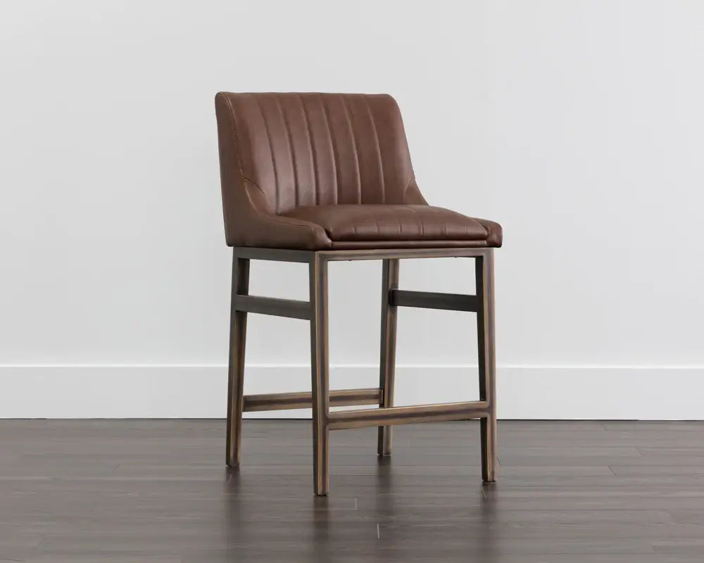 SUNPAN  101745  HALDEN ARMLESS COUNTER STOOL - RUSTIC BRONZE