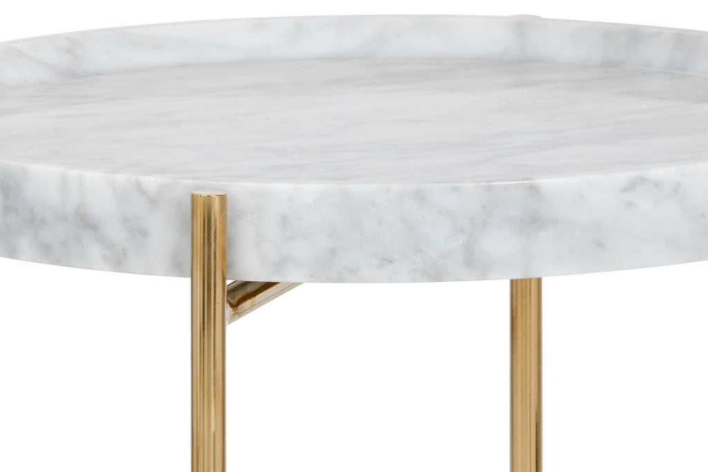 SUNPAN Liv Side Table - White Marble 102096