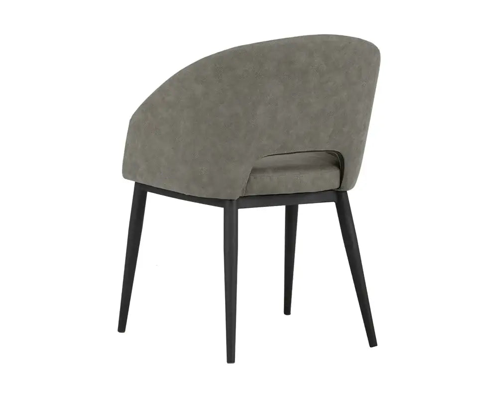 SUNPAN  102743  THATCHER DINING CHAIR - BLACK BASE - ANTIQUE GREY