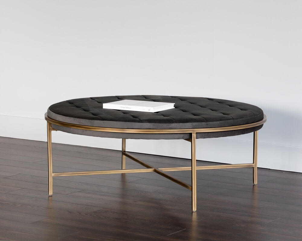 SUNPAN Ethel Ottoman Round - Piccolo Pebble 102772