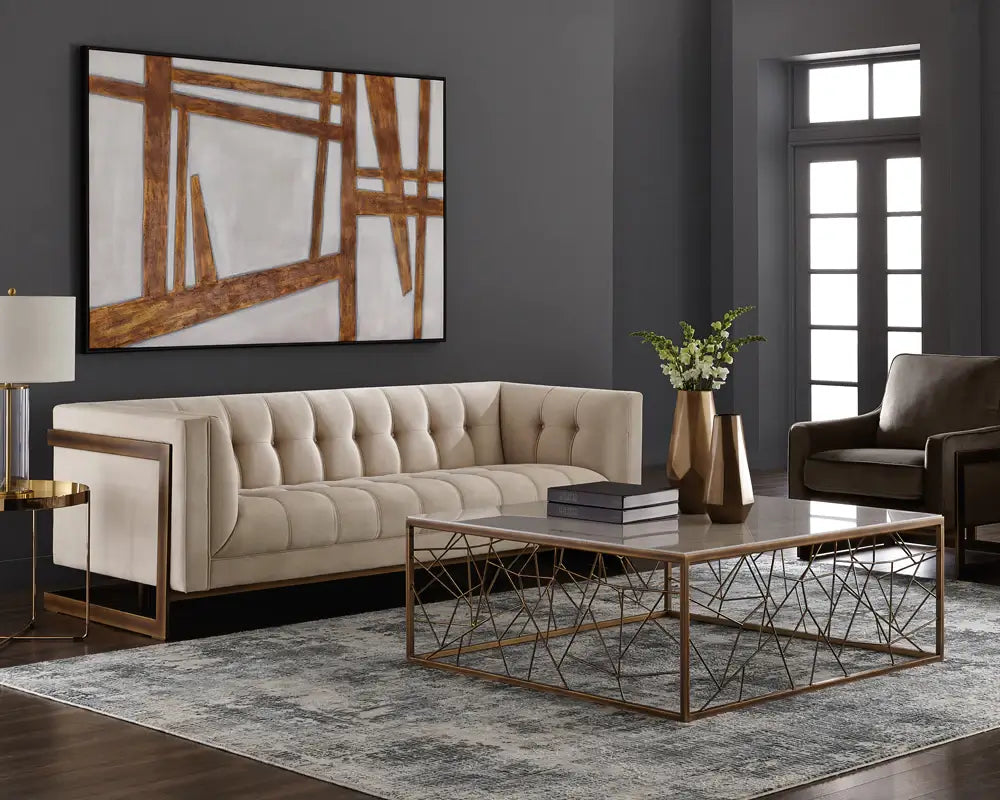 SUNPAN   102774	  EKON SOFA - RUSTIC BRONZE