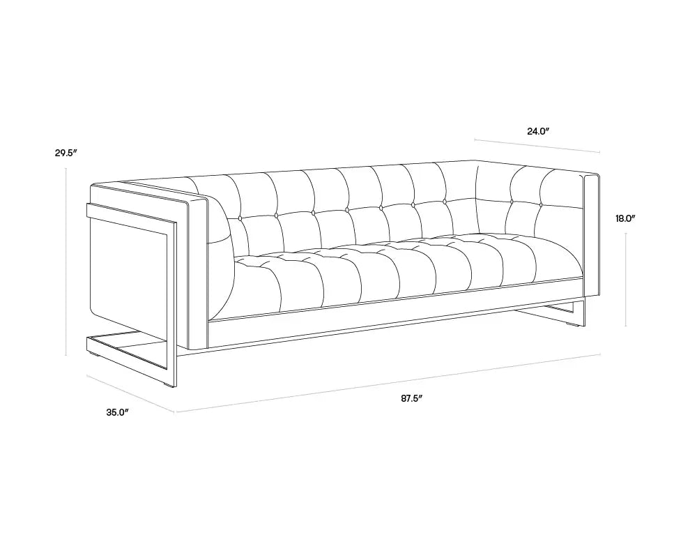 SUNPAN  102775  EKON SOFA - RUSTIC BRONZE