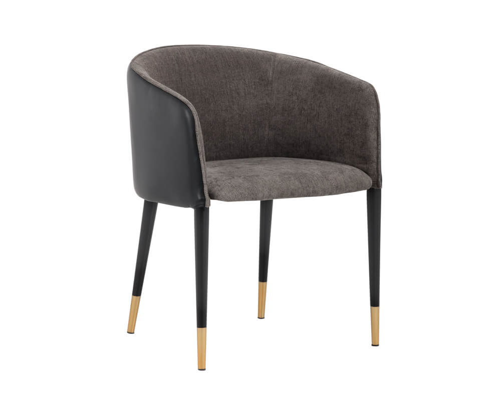 SUNPAN Asher Dining Armchair - Sparrow Grey / Napa Black 103149
