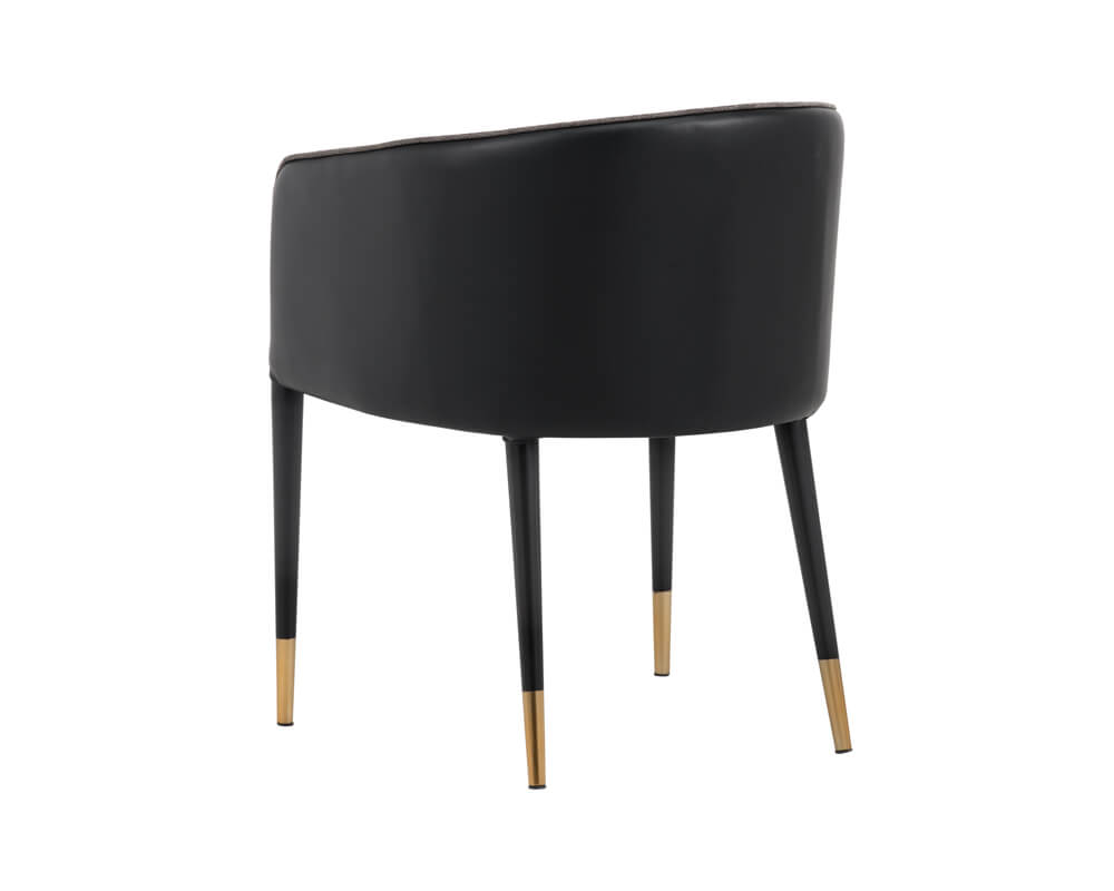 SUNPAN Asher Dining Armchair - Sparrow Grey / Napa Black 103149