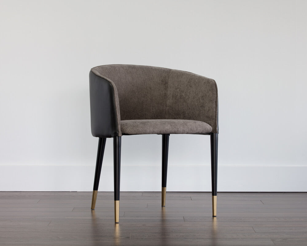 SUNPAN Asher Dining Armchair - Sparrow Grey / Napa Black 103149