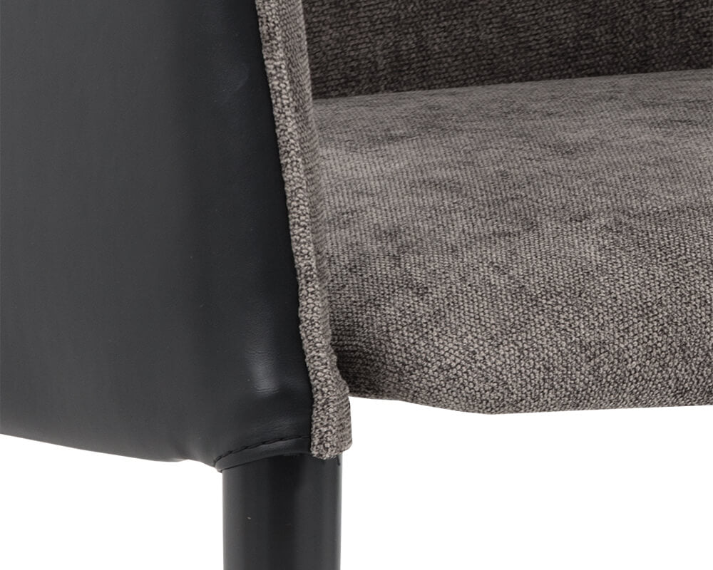 SUNPAN Asher Dining Armchair - Sparrow Grey / Napa Black 103149