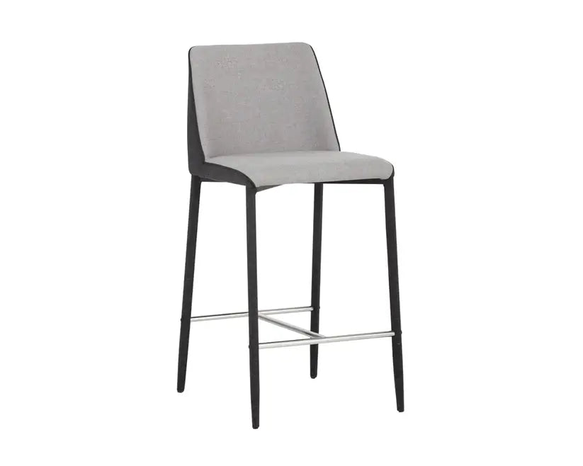 SUNPAN  103307  RENEE COUNTER STOOL - ARMOUR GREY FABRIC / DARK SLATE FABRIC
