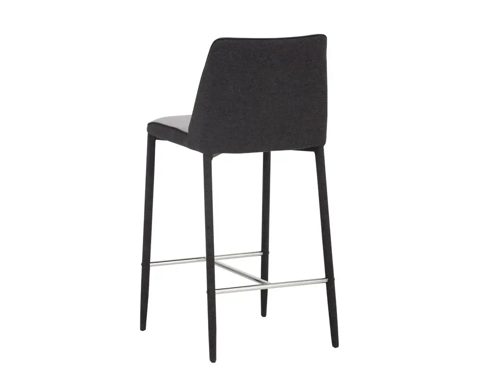 SUNPAN  103307  RENEE COUNTER STOOL - ARMOUR GREY FABRIC / DARK SLATE FABRIC