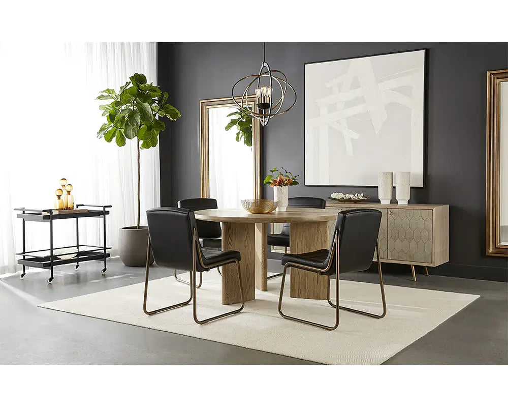 Sunpan Anton Dining Chair Black  Set of Two 103413
