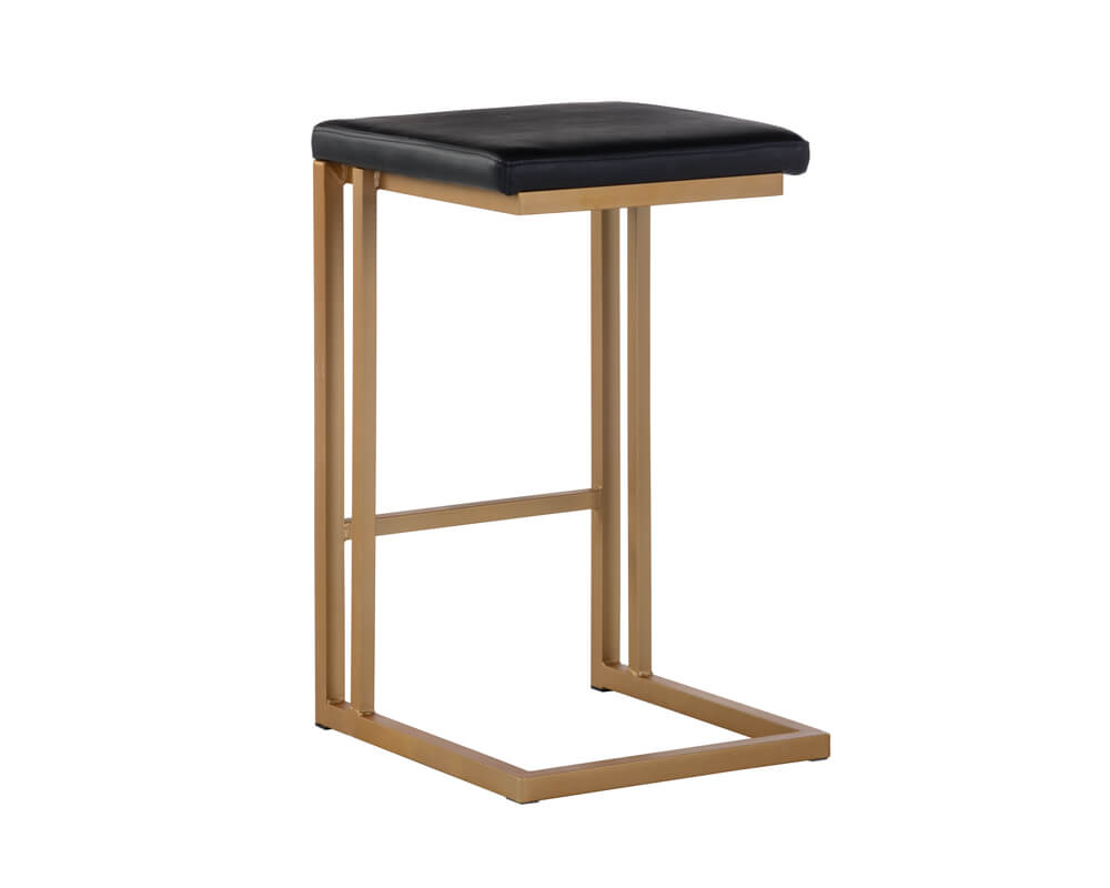 SUNPAN Boone Counter Stool - Champagne Gold - Onyx SET OF TWO 103644