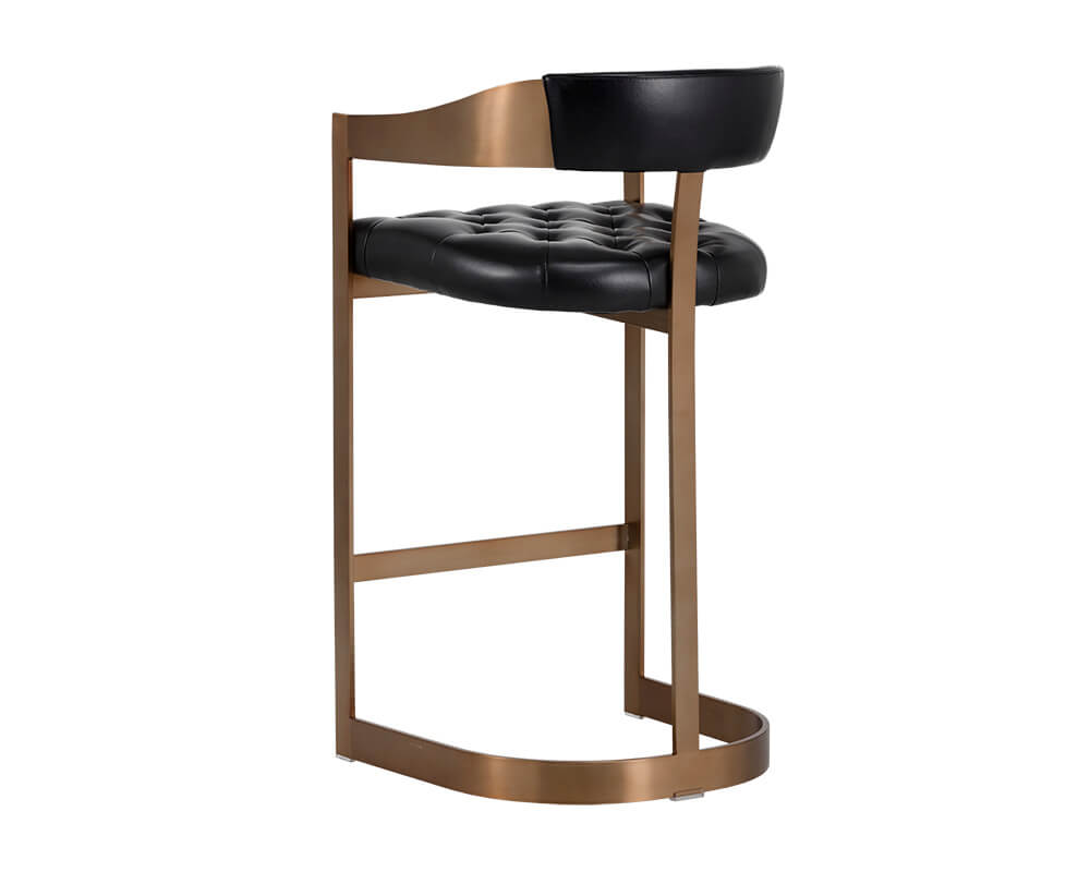SUNPAN Beaumont Barstool Antique Brass - Cantina Black 103777
