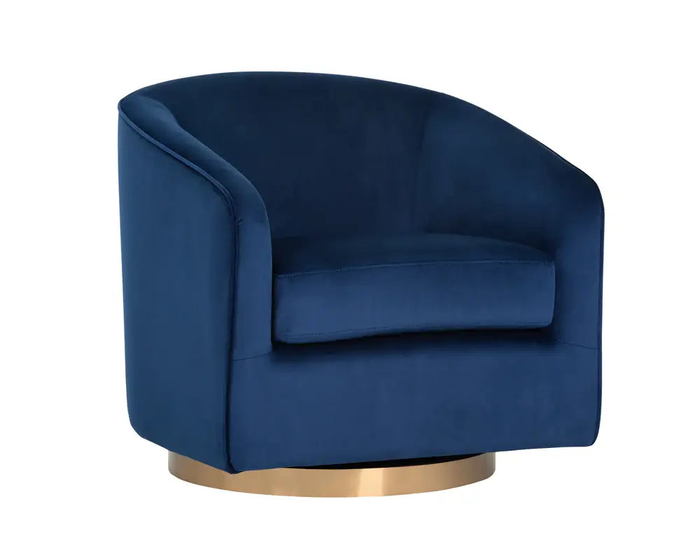 SUNPAN HAZEL SWIVEL LOUNGE CHAIR  NAVY BLUE SKY 104001