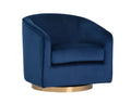 SUNPAN HAZEL SWIVEL LOUNGE CHAIR  NAVY BLUE SKY 104001